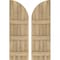 Ekena Millwork Americraft 5-Board (3 Batten) Wood Joined Board-n-Batten Shutters w/ Arch Top, ARW401BQ518X77UNH, PR ARW401BQ518X77UNH - alternate 1